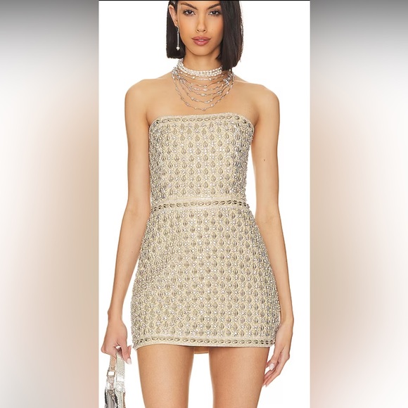 RETROFETE - Heather Dress in Champagne Mermaid Shell - size medium - Picture 4 of 17